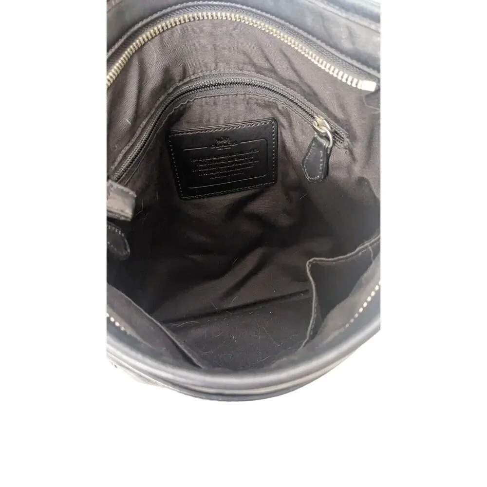 Coach Black Tattersall Leather Tech Messenger‎ Crossbody Bag F71757